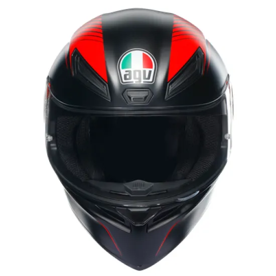 Каска AGV K1 S WARMUP MATT BLACK/RED – Спортен дизайн и функционалност