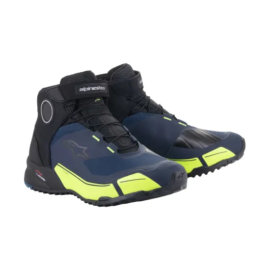 Мото боти ALPINESTARS CR-X Drystar® BLACK/BLUE/YELLOW с водоустойчива мембрана Drystar® и EVA подметка