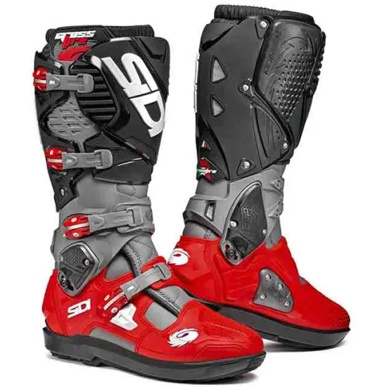 Мотокрос ботуши SIDI CROSSFIRE 3 SRS GREY/RED/BLACK - Мотокрос ботуши от марка SIDI