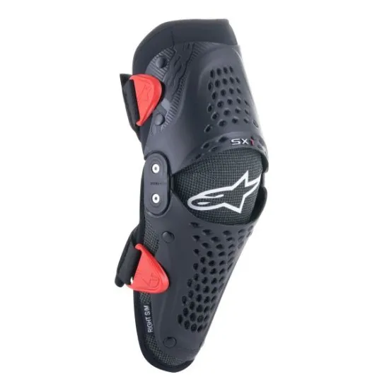 Детски наколенки ALPINESTARS SX-1 BLACK/RED - Детски мото протектори от марка Alpinestars