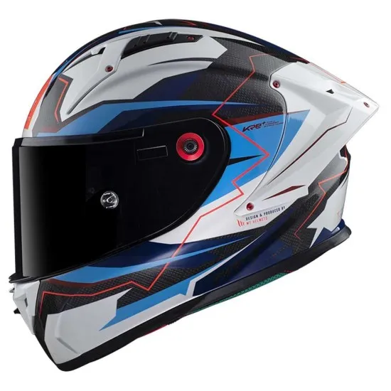 MT KRE+ CARBON KRAKER B7 GLOSS PEARL BLUE - Спортни каски от марка MT