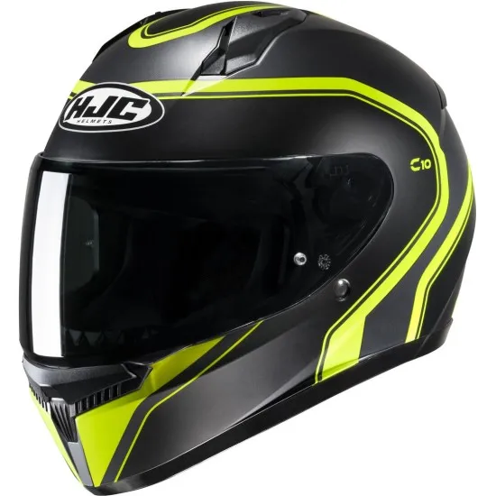 Каска HJC C10 ELIE YELLOW – Поликарбонатна каска с UV защита и широк визьор