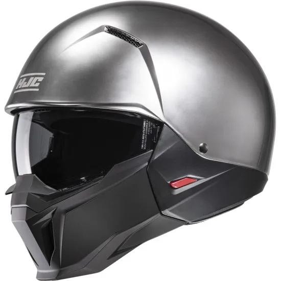 HJC i20 Hyper Silver – каска с визьор, маска и сребрист дизайн