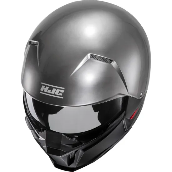 HJC i20 Hyper Silver – каска с визьор, маска и сребрист дизайн
