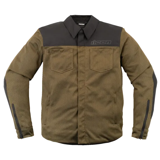 Текстилно мото яке ICON UPSTATE MESH CE GREEN - Текстилни якета от марка ICON