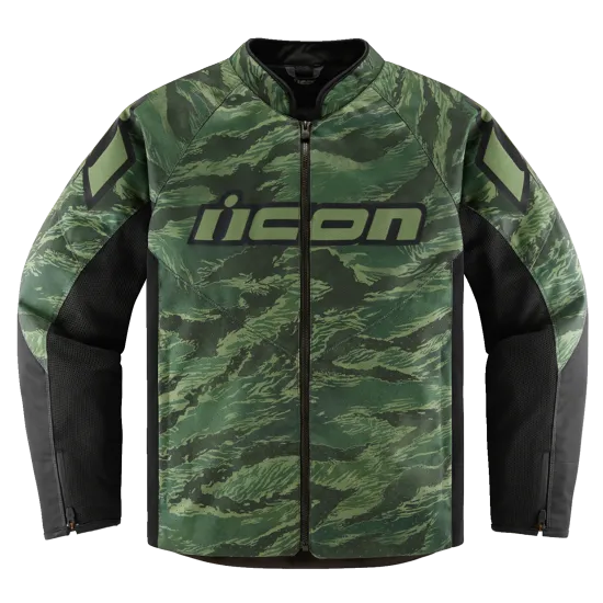 Текстилно мото яке ICON HOOLIGAN CE TIGER`S BLOOD GREEN - Текстилни якета от марка ICON