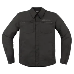 Текстилно мото яке ICON UPSTE CANVAS CE BLACK