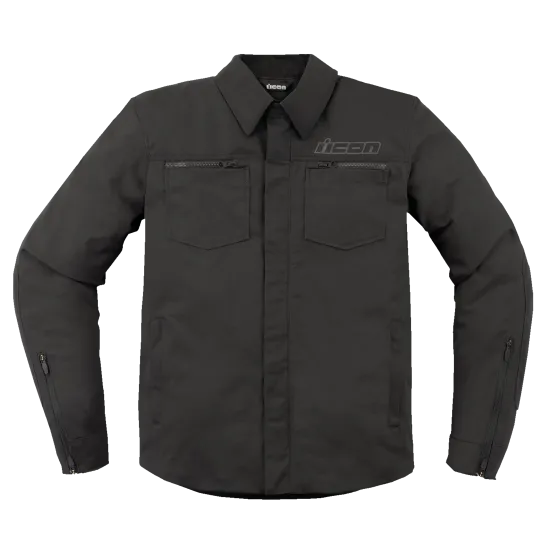Текстилно мото яке ICON UPSTE CANVAS CE BLACK - Текстилни якета от марка ICON