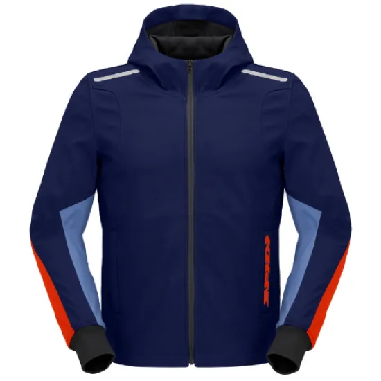Мото суитшърт SPIDI HOODIE ARMOR LIGHT Navy/Red - Суичъри от марка SPIDI