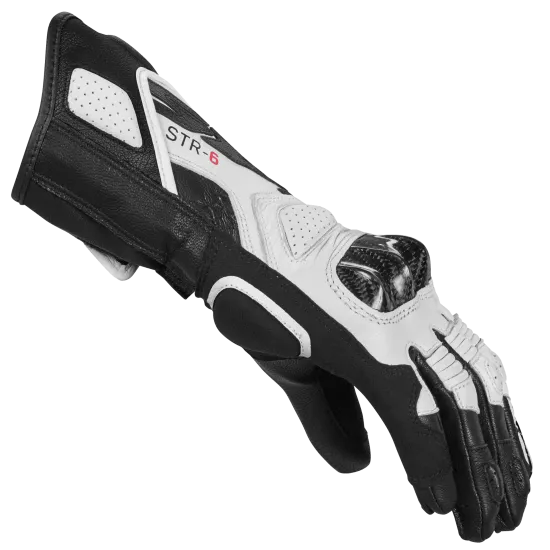 Дамски кожени мото ръкавици SPIDI STR-6 Black/White - Дамски кожени ръкавици от марка SPIDI
