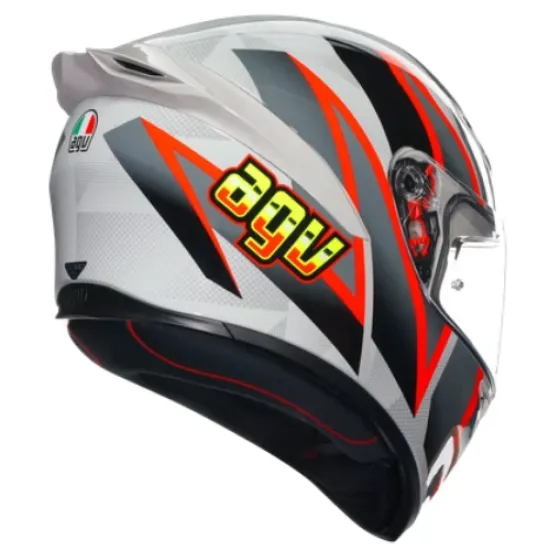 AGV K1 S E2206 BLIPPER GREY/RED – стилна спортна каска с модерен дизайн