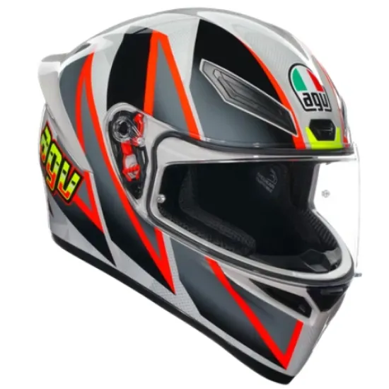 AGV K1 S E2206 BLIPPER GREY/RED – стилна спортна каска с модерен дизайн