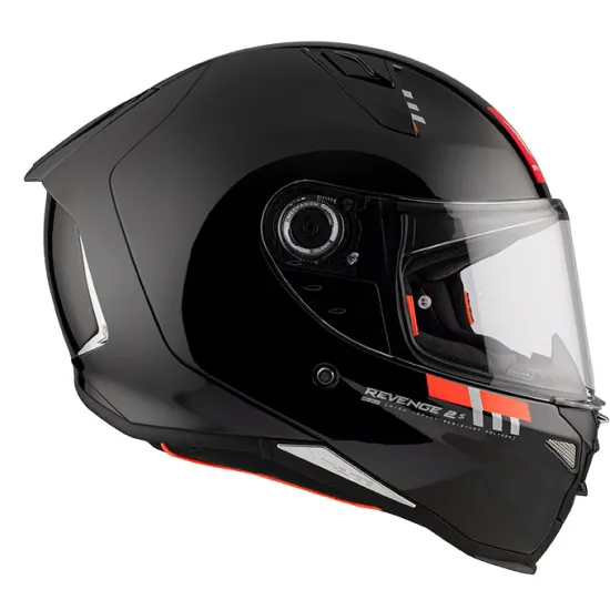 Каска MT REVENGE 2 S SOLID A1 GLOSS BLACK с високоякостен дизайн и черен гланцов завършек
