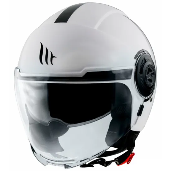 КАСКА ЗА СКУТЕР MT VIALE S SOLID A0 GLOSS WHITE - Каски за скутер от марка MT