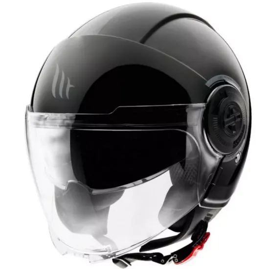 КАСКА ЗА СКУТЕР MT VIALE S SOLID A1 GLOSS BLACK - Каски за скутер от марка MT