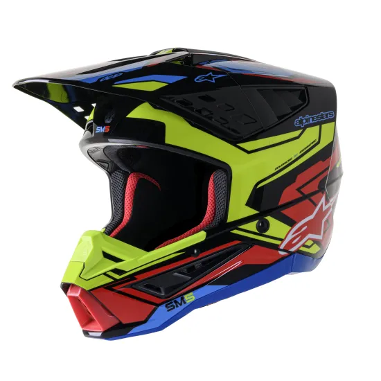 Мотокрос каска ALPINESTARS SM5 SM5 ACT2 BK/Y/R - Мотокрос каски от марка Alpinestars