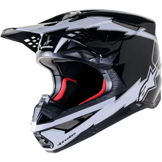 Мотокрос каска ALPINESTARS SM10 AMP BLK/WT - Мотокрос каски от марка Alpinestars
