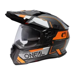 Ендуро каска D-SRS SQUARE V.24 BLACK/GRAY/ORANGE