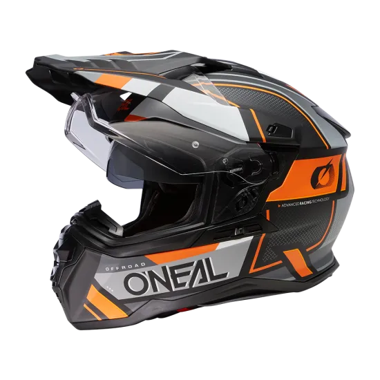 Ендуро каска D-SRS SQUARE V.24 BLACK/GRAY/ORANGE - Мотокрос каски от марка ONeal