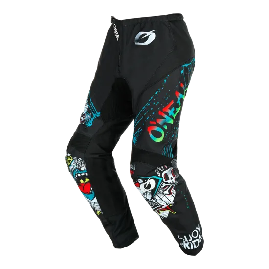 Детски мотокрос брич ONEAL ELEMENT RANCID BLACK/WHITE - Детски брич панталони от марка ONeal