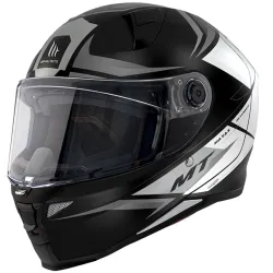 Каска MT REVENGE 2 S HATAX B2 BLACK/GREY/WHITE GLOSS