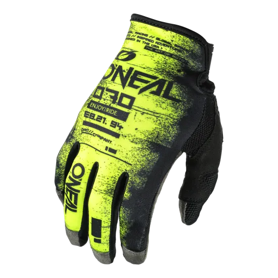 Мотокрос ръкавици ONEAL MAYHEM SCARZ BLACK/NEON YELLOW V.24 - Мотокрос ръкавици от марка ONeal