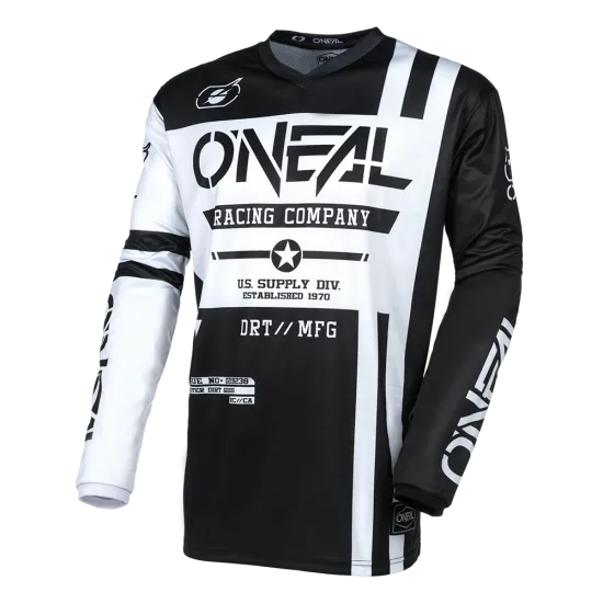 Мотокрос блуза O`NEAL ELEMENT WARHAWK BLACK/WHITE - Мотокрос джърси от марка ONeal