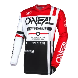 Мотокрос блуза O`NEAL ELEMENT WARHAWK BLACK/WHITE/RED