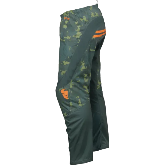 Детски мотокрос брич THOR YOUTH SECTOR DIGI GREEN/ORANGE - Детски брич панталони от марка Thor