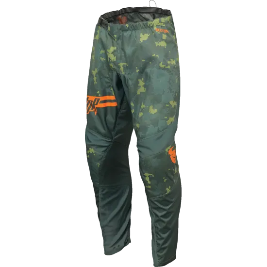 Детски мотокрос брич THOR YOUTH SECTOR DIGI GREEN/ORANGE - Детски брич панталони от марка Thor