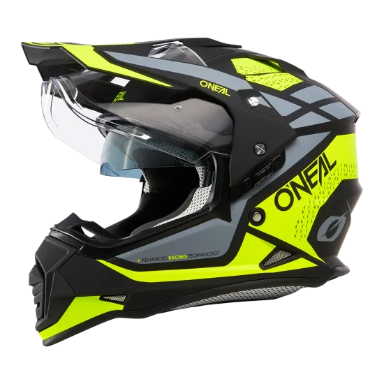 Ендуро каска ONEAL SIERRA II R NEON YELLOW/BLACK/GRAY V.24 - Мотокрос каски от марка ONeal