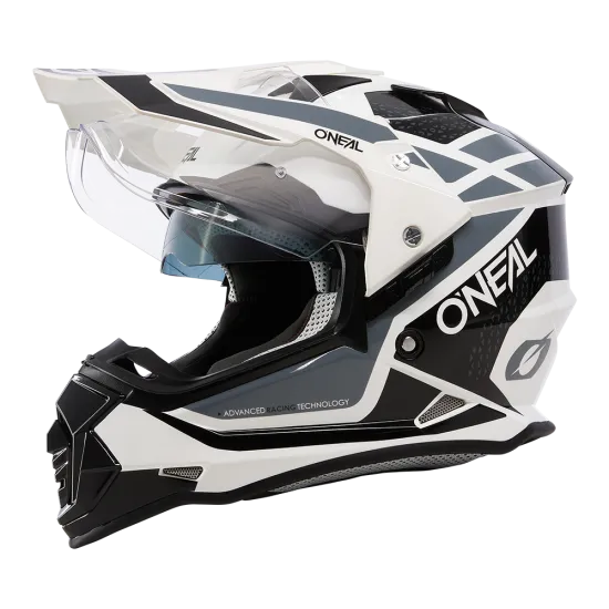 Ендуро каска ONEAL SIERRA II R WHITE/BLACK/GRAY V.24 - Мотокрос каски от марка ONeal