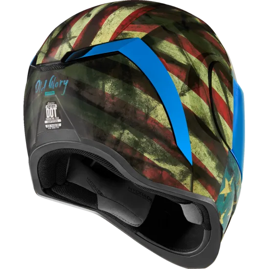 Каска ICON AIRFORM OLD GLORY GL със светещи елементи и Dropshield™ визьор