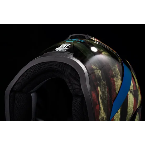 Каска ICON AIRFORM OLD GLORY GL със светещи елементи и Dropshield™ визьор