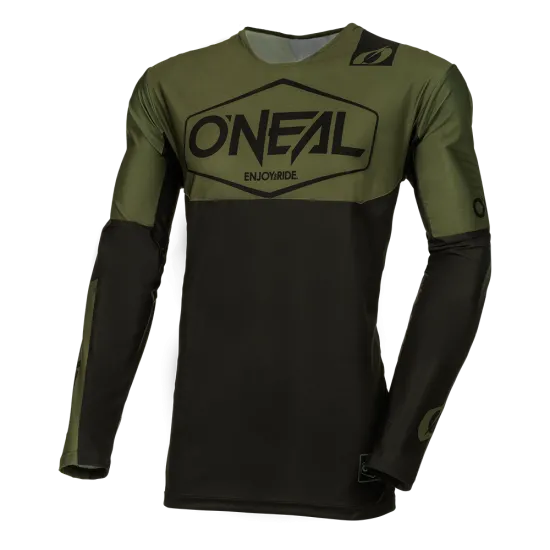 Мотокрос блуза ONEAL MAYHEM HEXX BLACK/GREEN V.24 - Мотокрос джърси от марка ONeal
