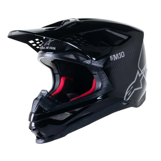 Мотокрос каска ALPINESTARS SM10 SOLID CARB - Мотокрос каски от марка Alpinestars