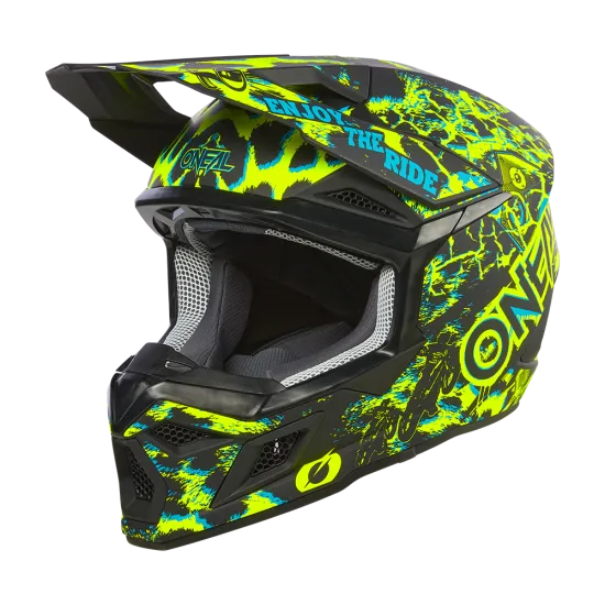 Мотокрос каска ONEAL 3SERIES ASSAULT BLACK/NEON YELLOW V.24 - Мотокрос каски от марка ONeal