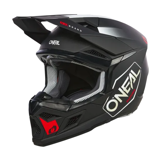 Мотокрос каска ONEAL 3SERIES HEXX BLACK/WHITE/RED V.24 - Мотокрос каски от марка ONeal
