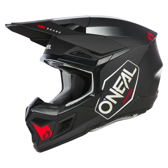 Мотокрос каска ONEAL 3SERIES HEXX BLACK/WHITE/RED V.24 - Мотокрос каски от марка ONeal