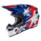 Мотокрос каска ONEAL 3SERIES RIDE BLUE/WHITE/RED V.24 - Мотокрос каски от марка ONeal