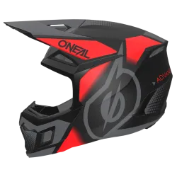 Мотокрос каска O'NEAL 3SERIES VISION BLACK/RED/GRAY V.24