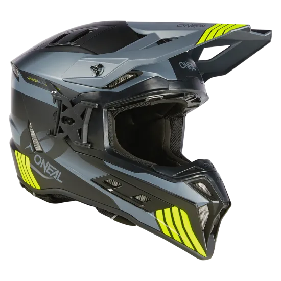 Ендуро каска ONEAL EX-SRS HITCH BLACK/GRAY/NEON YELLOW V.24 - Мотокрос каски от марка ONeal