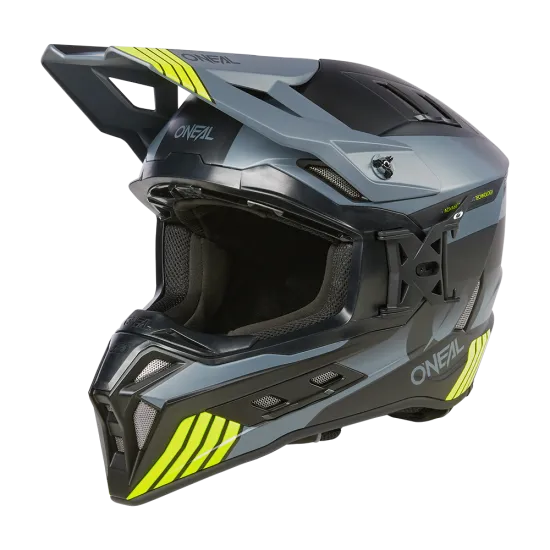 Ендуро каска ONEAL EX-SRS HITCH BLACK/GRAY/NEON YELLOW V.24 - Мотокрос каски от марка ONeal