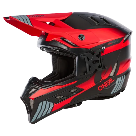 Ендуро каска ONEAL EX-SRS HITCH BLACK/GRAY/RED V.24 - Мотокрос каски от марка ONeal