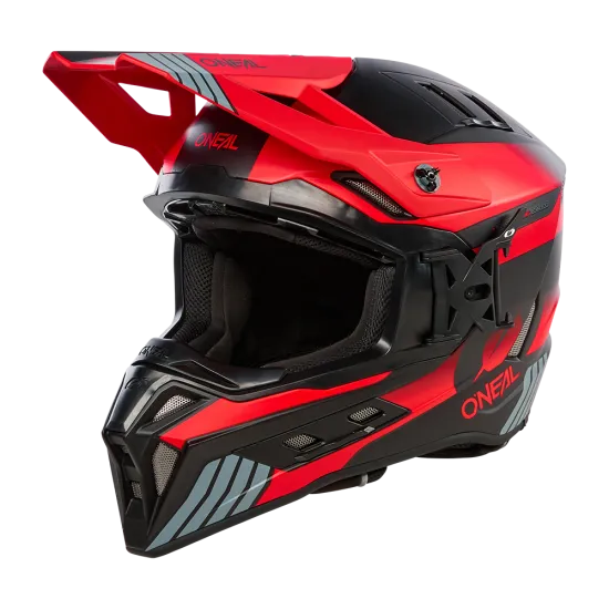Ендуро каска ONEAL EX-SRS HITCH BLACK/GRAY/RED V.24 - Мотокрос каски от марка ONeal