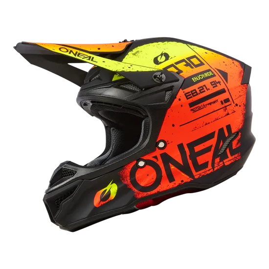 Мотокрос каска ONEAL 5SERIES SCARZ BLACK/RED/YELLOW V.24 - Мотокрос каски от марка ONeal
