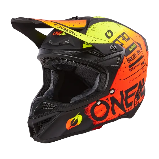 Мотокрос каска ONEAL 5SERIES SCARZ BLACK/RED/YELLOW V.24 - Мотокрос каски от марка ONeal