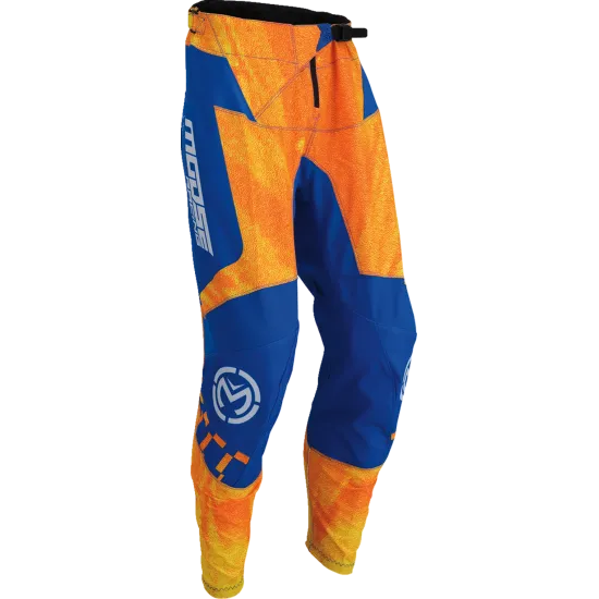 Мотокрос брич MOOSE RACING QUALIFIER ORANGE/BLUE, регулируема талия, автоматичен цип YKK