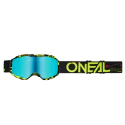 Детски крос очила O'NEAL B-10 ATTACK BLACK/NEON YELLOW - RADIUM BLUE V.24
