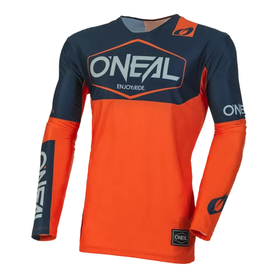 Мотокрос блуза ONEAL MAYHEM HEXX BLUE/ORANGE V.24 - Мотокрос джърси от марка ONeal